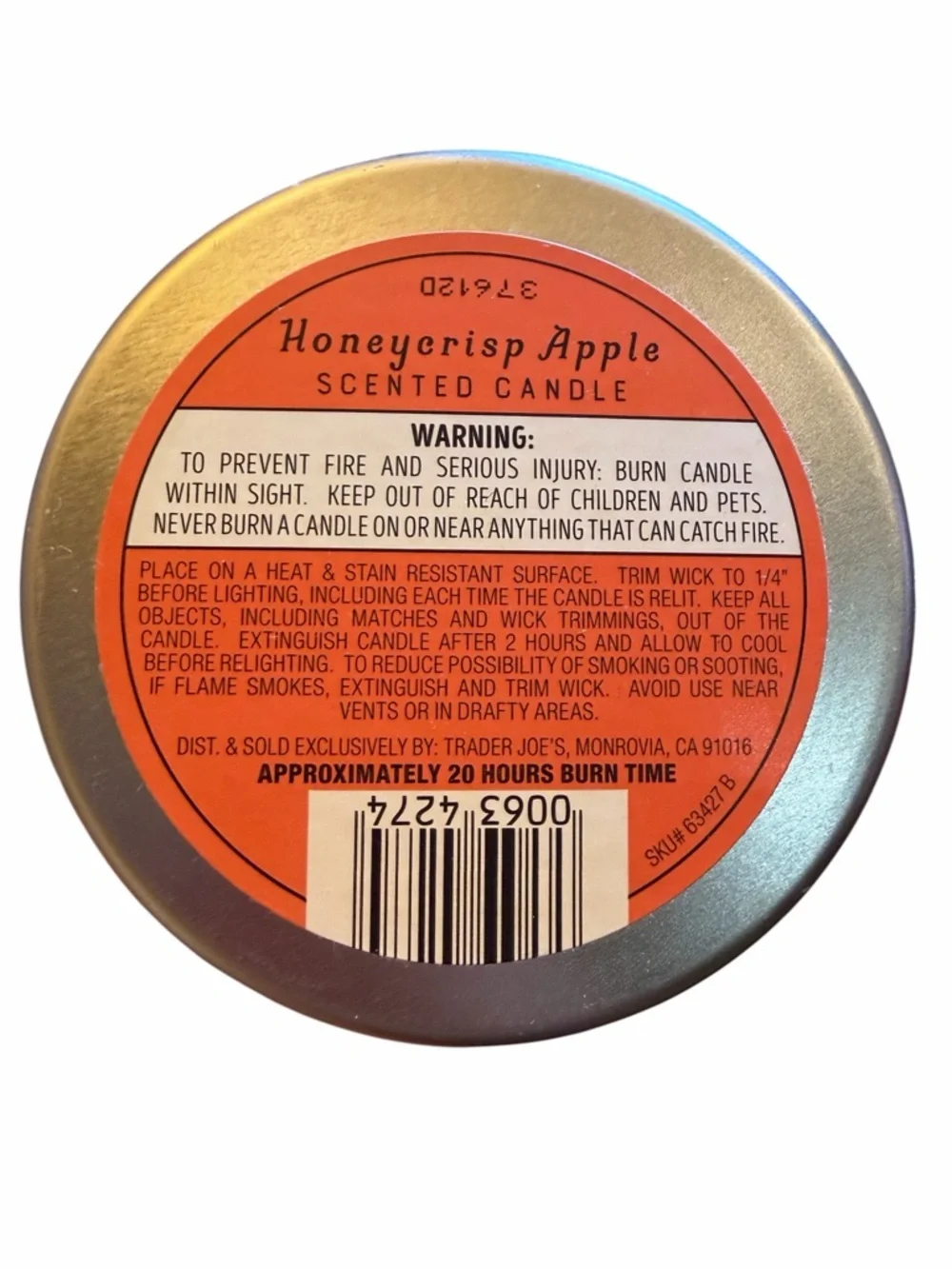 Trader Joe’s Honeycrisp Apple Scented Candle